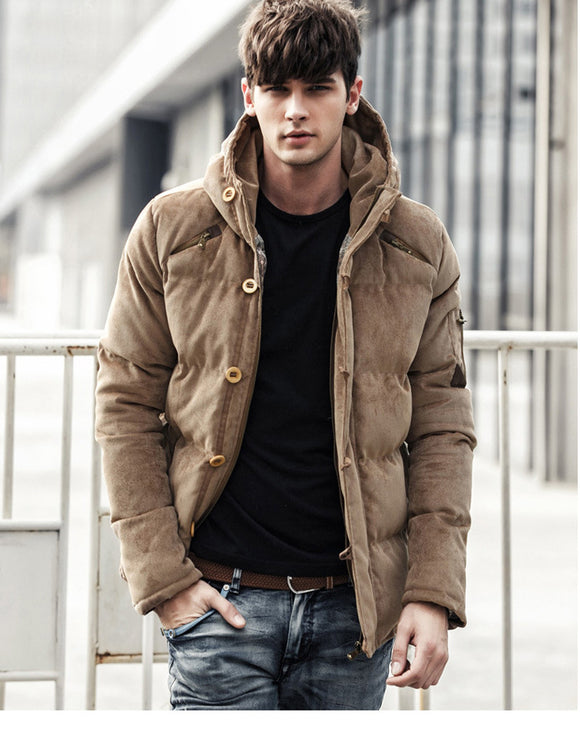 Winter Solid Colour Hooded Jackets