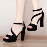 Super thick high-heeled sandals